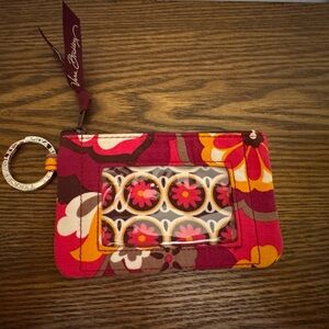 VERA BRADLEY Zip ID Case - Credit Cards - Key Chain - Carnaby